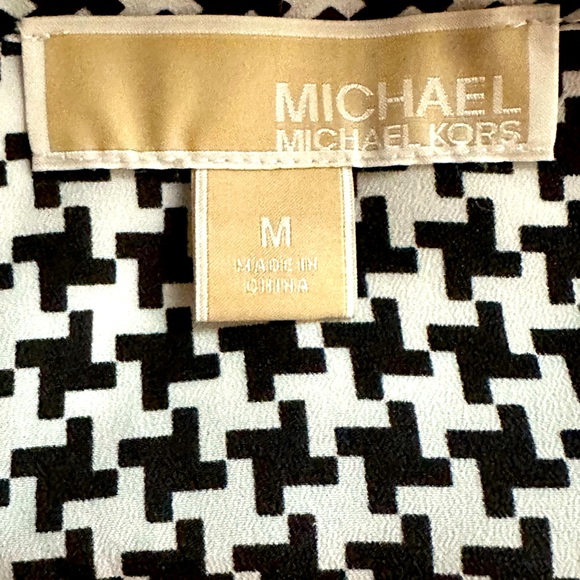 Michael Kors Black and White Blouse Size Medium - Picture 2 of 6